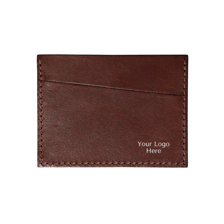 Brown Leather Card Sleeve Wallets