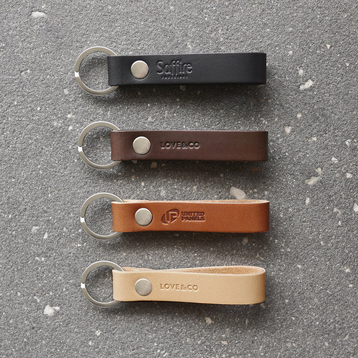 Leather Keyrings Camel