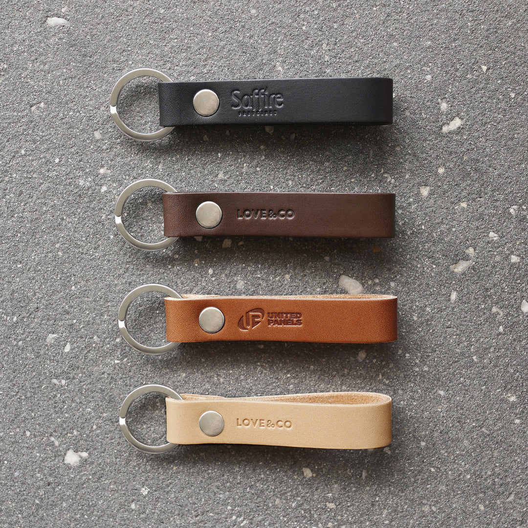 Leather Keyrings Brown