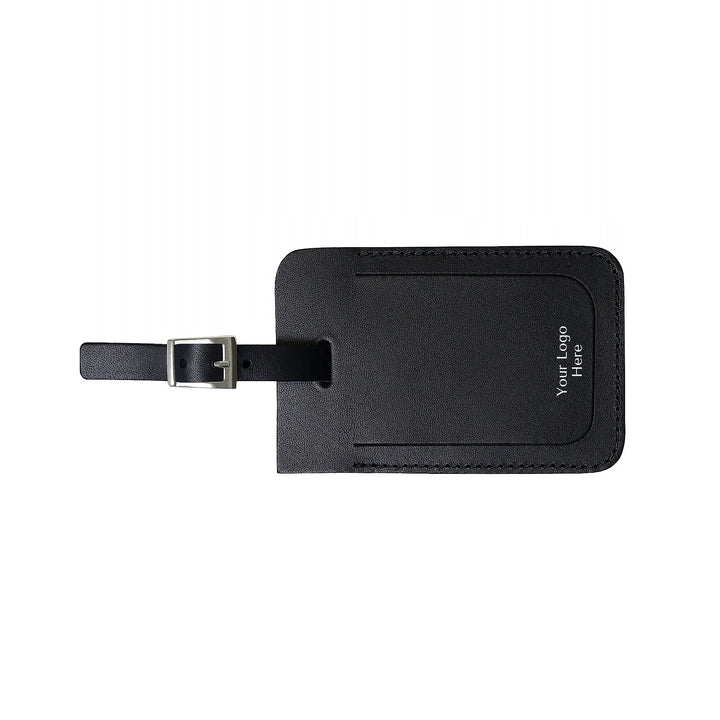 Leather Luggage Tags Black