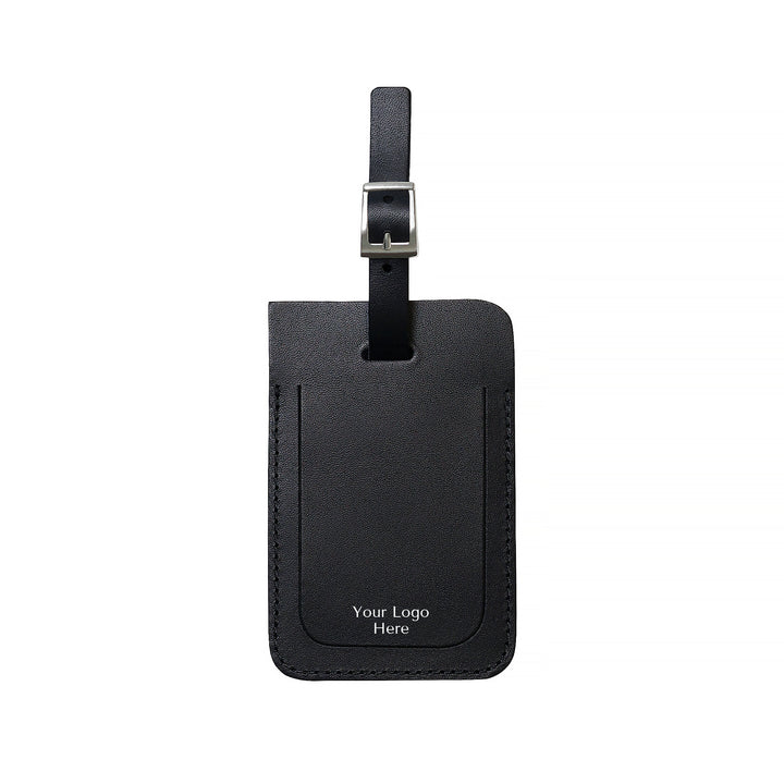 Leather Luggage Tags Black