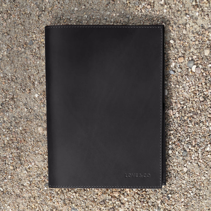 A5 Black Leather Notebooks