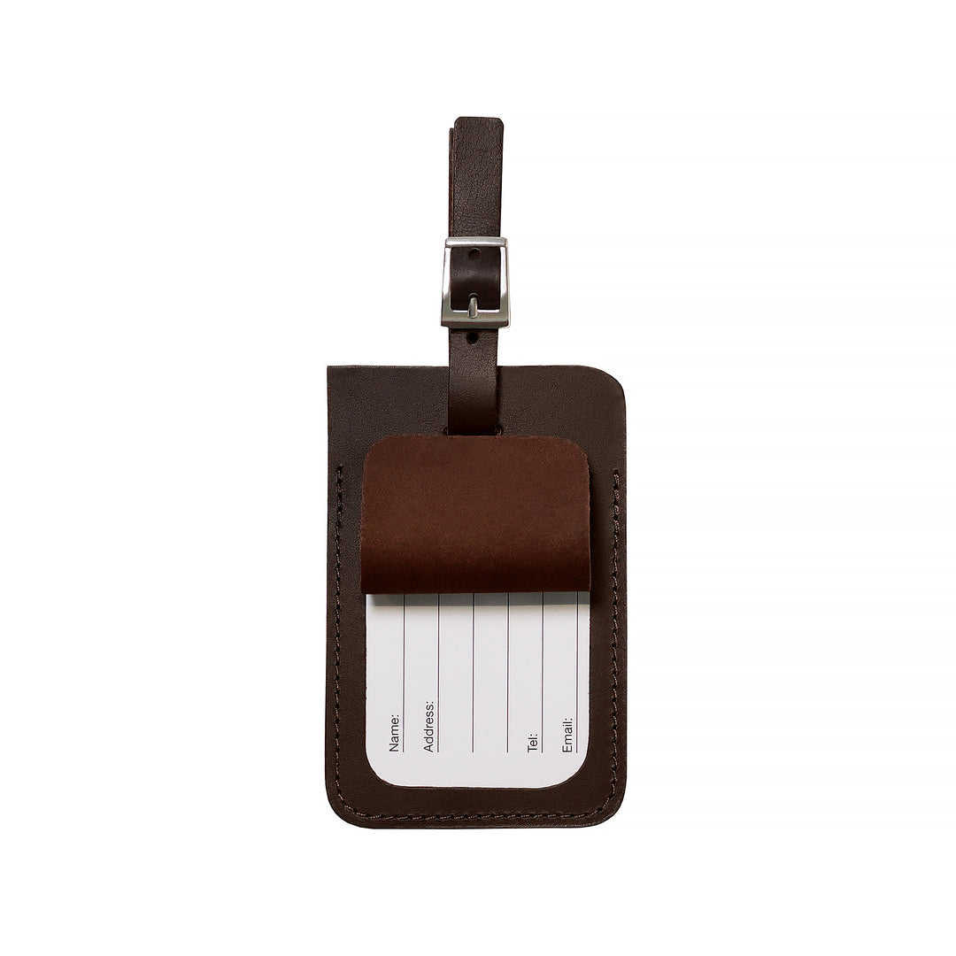 Leather Luggage Tags Brown